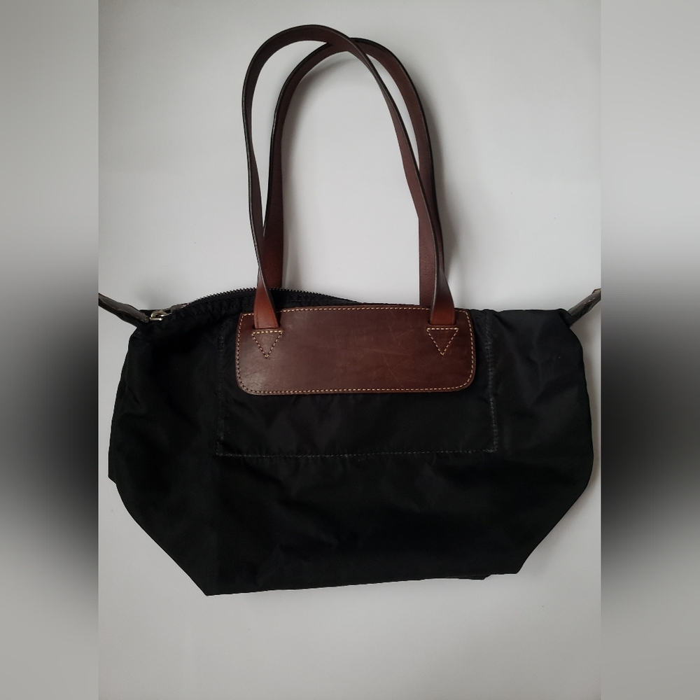 Doney & Bourke Black Nylon Leather Small Handbag